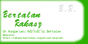 bertalan rakasz business card